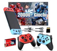 M66 Console per videogiochi retrò Retro Gaming Stick,20000+ giochi 3D, 35 emulatori, uscita 4K HD 1080P/720P, emulatore portatile con doppio controller wireless, TV/computer, plug and play (64G)