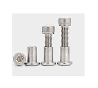 M6M8, vite di bloccaggio coppia in acciaio inossidabile 304, dado, rivetto a esagono incassato a testa piatta, vite di testa per stecca per guardrail-M8 * 22 (1 set)