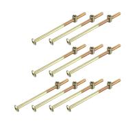 M6x120mm Furniture Bolt Nut Set Screw 56mm Thread Length with Barrel Nuts 10Sets