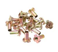 M6x20mm Dadi a T 4 Rebbiati T Dado Carbonio Acciaio Filettati Inserti 48pz