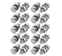 M6x20mm vite con testa esagonale con rondella dadi assortimento Kit 20pz