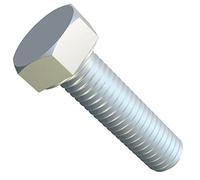 M6x60 Hex Bulloni a testa esagonale, viti a testa cilindrica adatte per lavori di costruzione in metallo, macchine automobilistiche, Acciaio zincato Classe 8.8 DIN933 6mm x 60mm (25 pezzi)