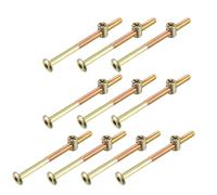M6x90mm Furniture Bolt Nut Set Screw 56.7mm Thread Long with Barrel Nuts 10 Sets