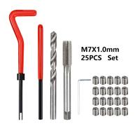 M7 Auto Punta da Trapano Strumento Metrico Filo Riparazione Kit Inserti Helical