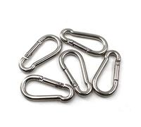 M7 Moschettone a molla 304 acciaio inossidabile arrampicata moschettone clip heavy duty gancio gancio portachiavi confezione da 5