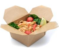 M7 Packaging Scatole per alimenti da asporto, usa e getta, in carta kraft, rettangolari, riciclabili, per fast food, avanzi di pranzo, 150 x 120 x 65 mm, confezione da 100