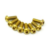 M8 20mm Titanio Bottone Testa Basso Torx Ti Bullone Vite gr5 20 x 1.25 Oro