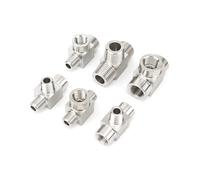 M8 3/4" BSPP Female Thread Stainless Steel Tee Type 3 Way High Pressure Pipe Fitting Connector(Male-Female-Female,M8x1)