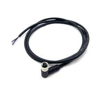 M8 3 poli, cavo connettore femmina ad angolo retto, cavo di forma ad angolo retto sensore di aviazione femminile cavo elettrico PVC cavo industriale 5 metri AWG24