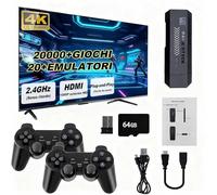 M8 Console di gioco retrò - 2 controller wireless, oltre 20.000 giochi, bambini e adulti