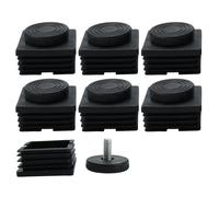 M8 Leveling Feet 50 x 50mm Square Tube Insert Adjustable Furniture Glide 8 Sets