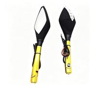 M8 M10 Con Luce Specchietto Retrovisore Moto Specchietto Laterale Universale Per CFMOTO 250 450 Per CB190R Per Hornet Specchietto terminale manubrio(Gold)