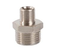 M8 M10 M12 M14 M16 M18 M20 Metric x 1/8" 1/4" 3/8" 1/2" BSP Male Nickel Plated Brass Hex Nipple Pipe Fitting Connector Coupler(M24x1mmx1l2 BSP) Plumbing Fittings