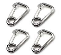 M8 moschettone a Molla in Acciaio Inox 304 per Arrampicata, Escursionismo (4 Pezzi)