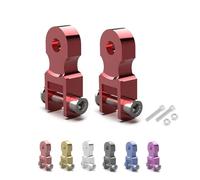 M8 Motorcycle Rear Shock Riser Absorber 2pcs Motorcycle Rear Shock Extender,Heightening Adapter High Damping Device Thicken Pad Chassis Extender Taper Riser With Screws (Red)