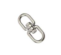 M8 Swivel Keychain Connectors Stainless Steel Swivel Ring, ganci girevoli a doppia estremità, Grillo Girevole Acciaio Doppia Estremità Ganci Forma di 8 Anello Rotante Occhiello Connettore