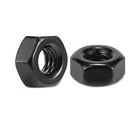 M8 x 1.25mm Hex Nuts 100Pcs 304 Stainless Steel 18-8, Full Thread, Hex Drive, Black Oxide by SG TZH