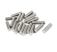 M8 x 30mm 1.25mm Pitch 304 Stainless Steel Fully Threaded Rods Fasteners 20 Pcs