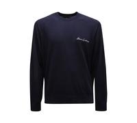 Armani Exchange Essential, Girocollo, Logo Lettering Maglione, Blu Navy, XL Uomo