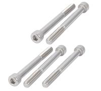 M8x80mm acciaio inox 304 28mm semi-Filettatura bullone ad esagono incassato 5pz
