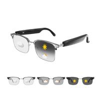 M9 Pro Occhiali Intelligenti Bluetooth Occhiali Da Sole Occhiali Da Uomo Occhiali Polarizzati UV400 Musica Apri Orecchio Ciclismo Sport All'aria Aperta, Lente trasparente che cambia colore 2, average