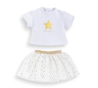 Ma Corolle 9000212900 Set Gonna e T-Shirt, Avorio e Oro, Vestiti per Bambola Ma Corolla, 36 cm, dai 3 anni