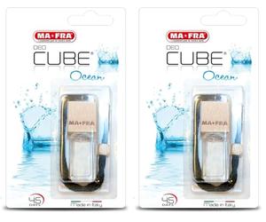 Ma-Fra, Deo Cube Ocean, Profumatore per Auto, Fragranza Fresca e Marina, Rinfresca Abitacolo e Piccoli Ambienti, Design Elegante a Forma di Cubo e Tappo in Legno, Profumazione a Lunga Durata, 5ml