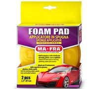 Ma-Fra, Foam Pad, Spugna Auto a Celle Strette per Applicazione di Polish, Cere, Sigillanti e Dressing, Ideale per Il Trattamento di Superfici in Gomma, Plastica, Vinile e Pelle, Confezione da 2 Pezzi