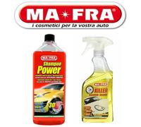 MA-FRA KIT PROFESSIONALE LAVAGGIO SHAMPOO ELIMINA SPORCO MOSCERINI INSETTI AUTO