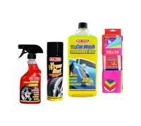 Ma-Fra Kit Trattamento Auto Interno ED Esterno. Extreme Black- pulitore CERCHI &