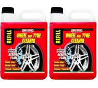 Ma-Fra Pulitore Cerchi e Gomme, Deterge e Sgrassa Gli Pneumatici delle Auto, Ideale per Rinnovare Cerchi e Gomme, Utilizzabile con Schiuma o Senza Schiuma, Formato 4500ml (Confezione da 2)