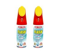 MA-FRA S.p.A. MAFRA Flash Pulitore Interni Auto a Secco, Set 2 Pezzi da 400ml, Detergente per Tessuti, Sedili, Tappetini, Velluto e Alcantara, con Spazzola Integrata, Effetto Odor Stop Anti Odori