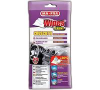 Ma-Fra, Wipes Shine, Salviette Monouso per Donare l'Effetto Lucido Brillante Originale a Plastiche e Cruscotti Sbiaditi Creando uno Scudo Protettivo Antipolvere, Non Unge, Confezione da 20 Pezzi