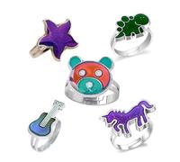 Ma Haixing Guitar Bear Dinosaur Mixed Mood Ring Change Color Ring Adjustable Size Temperature Finger Ring Convenient design