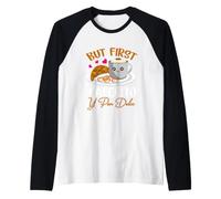 Ma Il Primo Cafecito Y Pan-Dulce Concha Amante del caffè Messicano Maglia con Maniche Raglan