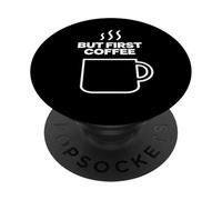 Ma il primo caffè Minimal Morning Motivation Design PopSockets PopGrip Adesivo