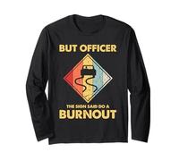 Ma l"ufficiale Il segno ha detto di fare un meccanico di corse automobilistiche burnout Maglia a Manica