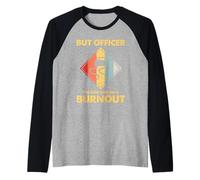 Ma l"ufficiale Il segno ha detto di fare un meccanico di corse automobilistiche burnout Maglia con Maniche Raglan