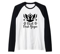 Ma la Prima Meditazione Yoga mattutina Lotus Pose Maglia con Maniche Raglan