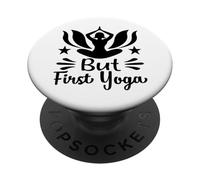 Ma la prima meditazione yoga mattutina Lotus Pose PopSockets PopGrip Adesivo