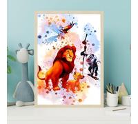 Ma Little Canv Poster Re Leone - Decorazione da parete per cameretta dei bambini, ragazza o ragazzo, poster re leone Disney Simba, senza cornici 30 x 40 cm (Il re leone)