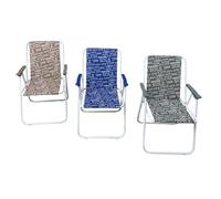 MA MAISON 1 Spiaggina Drinks 51x39x75h cm - Spiaggina, Portatile, Richiudibile, Alluminio, Mare, Campeggio, Spiaggia, Sdraio, Leggera, Giardino - Poggioli e Tessuto Assortito