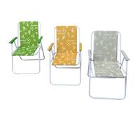 MA MAISON 1 Spiaggina Drinks 51x39x75h cm - Spiaggina, Portatile, Richiudibile, Alluminio, Mare, Campeggio, Spiaggia, Sdraio, Leggera, Giardino - Poggioli e Tessuto Assortito (Verde | Giallo | Grigio)