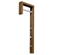 MA MAISON Appendino da Parete in Legno: 25x6x70 cm, con 3 Ganci, Perfetto per Organizzare con Stile Ogni Ambiente (Noce)