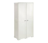 MA MAISON Armadio Alto in Plastica 79x43x164 cm. con 2 Ante e Vano Portascopa -