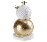 MA MAISON Base Supporto per Albero di Natale 210h cm - Palle di Natale, Binaca e Oro, in Magnesia, Decorazione, Base di Metallo - Kit di Fisaggio (Ø32X58H CM)