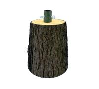 MA MAISON Base Supporto per Albero di Natale - Effetto Tronco Realistico, in PVC, Gancio Metallo, Supporto per Alberi, Decorazioni - Kit di Fissaggio (Tronco Naturale 35xh45+5 cm Alberi 210/240cm)
