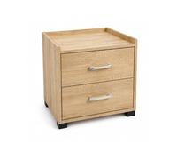 MA MAISON Cassettiera Moderna in Legno MDF 43X40X43,5 CM - Versatile,Piano d'Appoggio, Maniglie, Piedini, Camera da Letto, Bagno, Corridoio, Comò, Salvaspazio - Texture Venata (Rovere)