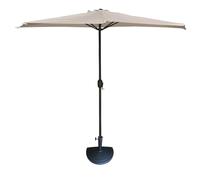 MA MAISON Ombrellone Mezzaluna 300x150x250h cm, da Muro e Parete Palo Ø38 mm - Salvaspazio Terrazzo, Balcone, Manovella, Semicerchio, Protezione UV, Parasole, Idrorepellente - Base Inclusa