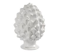 MA MAISON Pigna Decorativa Siciliana In Ceramica - Arredo, Soprammobile, Statua, Soggiorno, d'Appoggio, da Tavolo, Bomboniera, Fortuna, Camera, Tipica - Idea Regalo (Bianco | 14x14x22h cm)